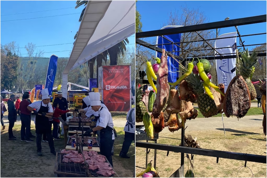 30 parrillas y una tonelada de carne: realizan el asado más grande de Talca